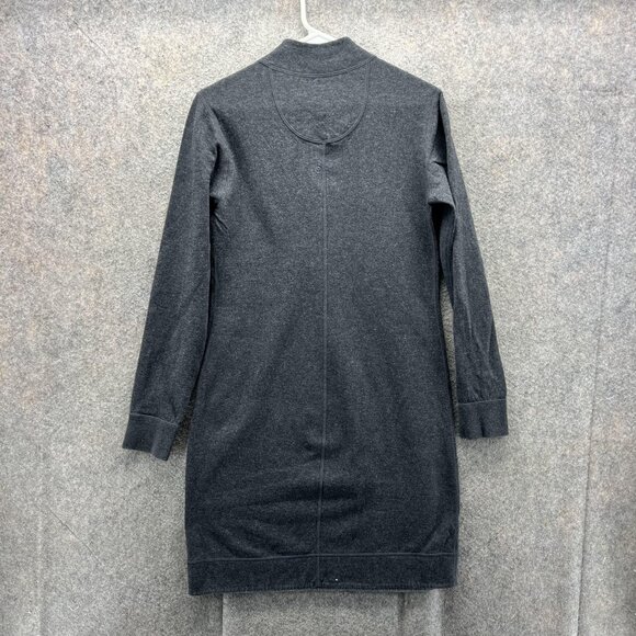 Tommy Bahama Sweatshirt Dress Womens Small Gray Quarter Zip Tunic Reversible - Picture 2 of 11
